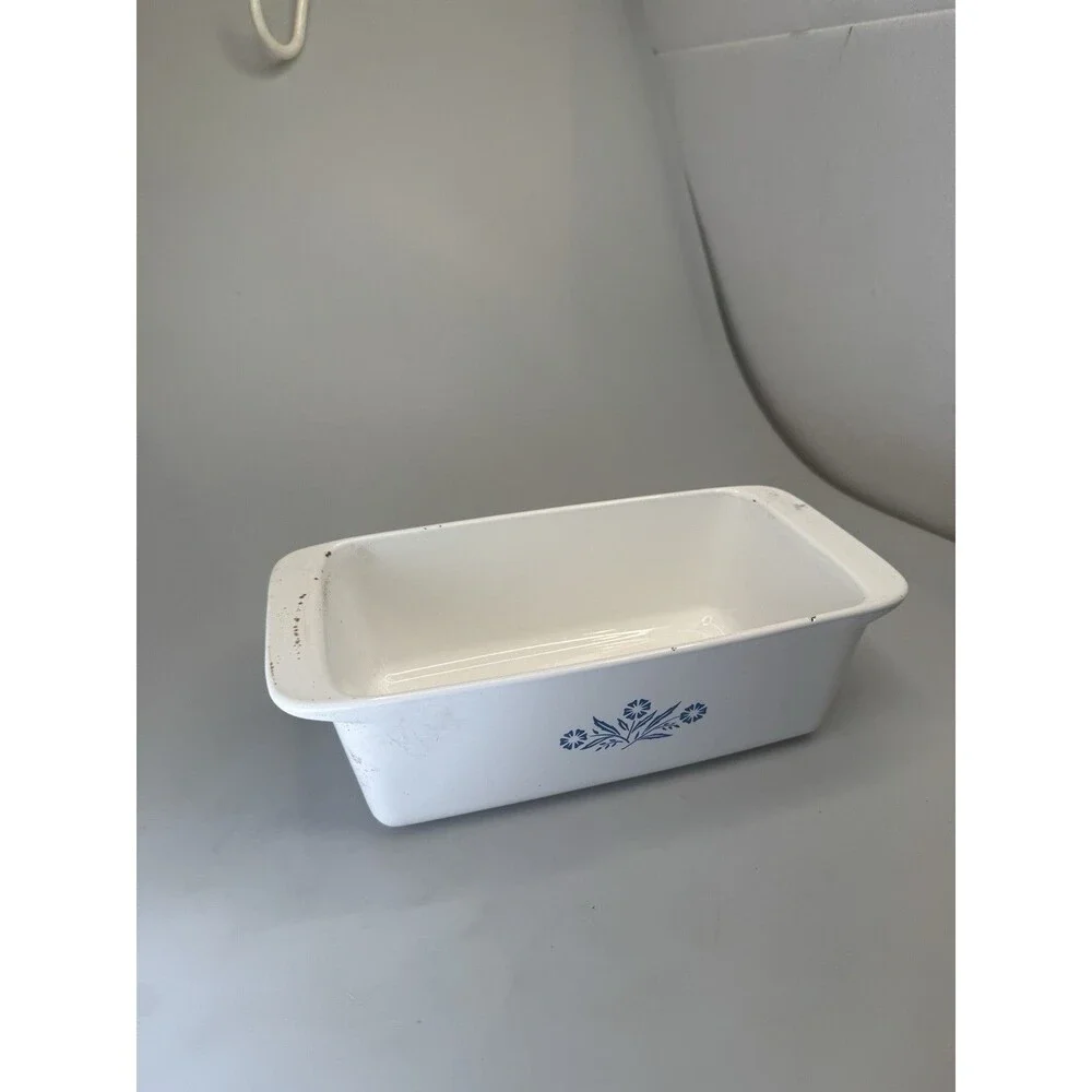 CorningWare Blue Cornflower P-315 Loaf Pan 2 Quart 9x5x3 Vintage USA GUC